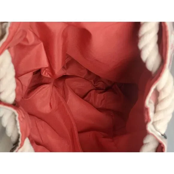 Disney Parks Floral Hawaiian Canvas Bag Drawstring Backpack Rainbow 15.5x12x5 - Picture 4 of 5